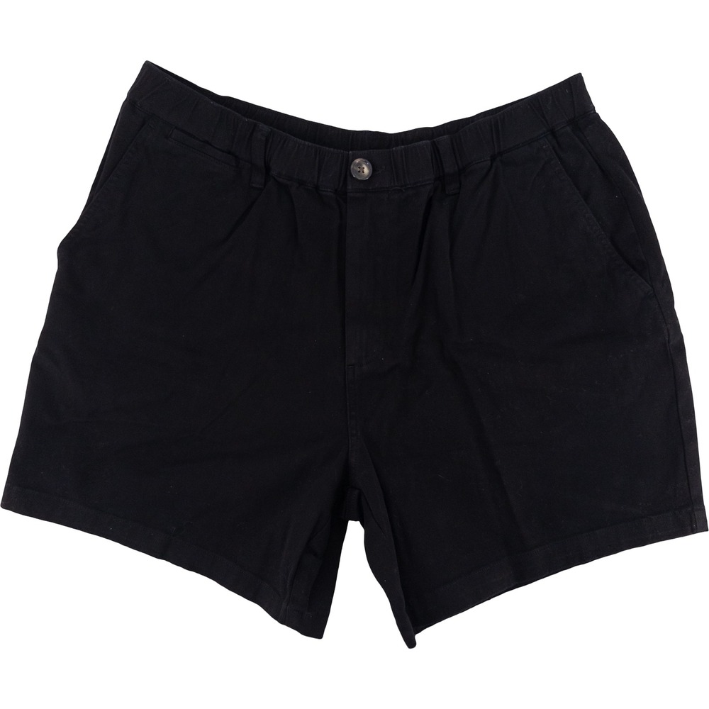 Cove USA Mens 34 Chino Shorts Black Elastic Waist Stretch 5in Inseam Preppy